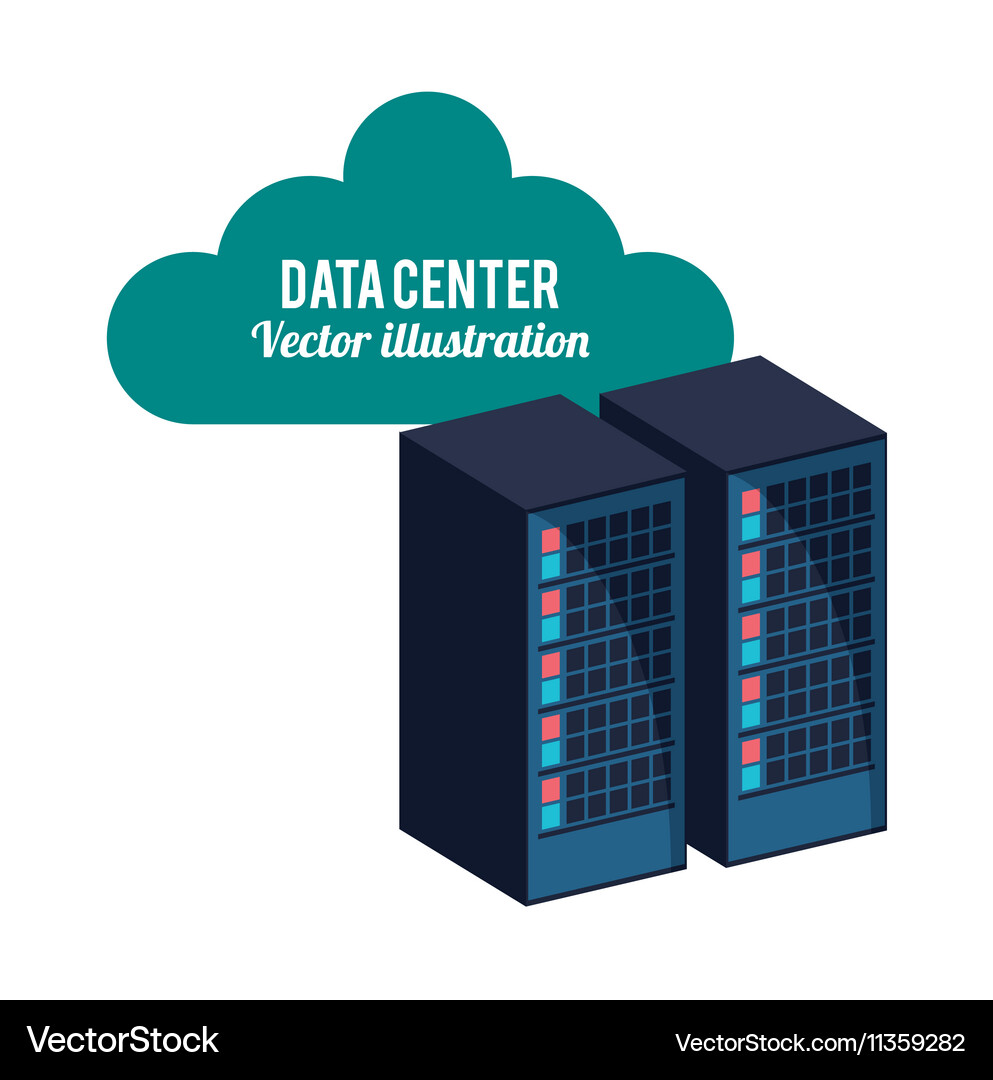 Web hosting and big data design Vector Image