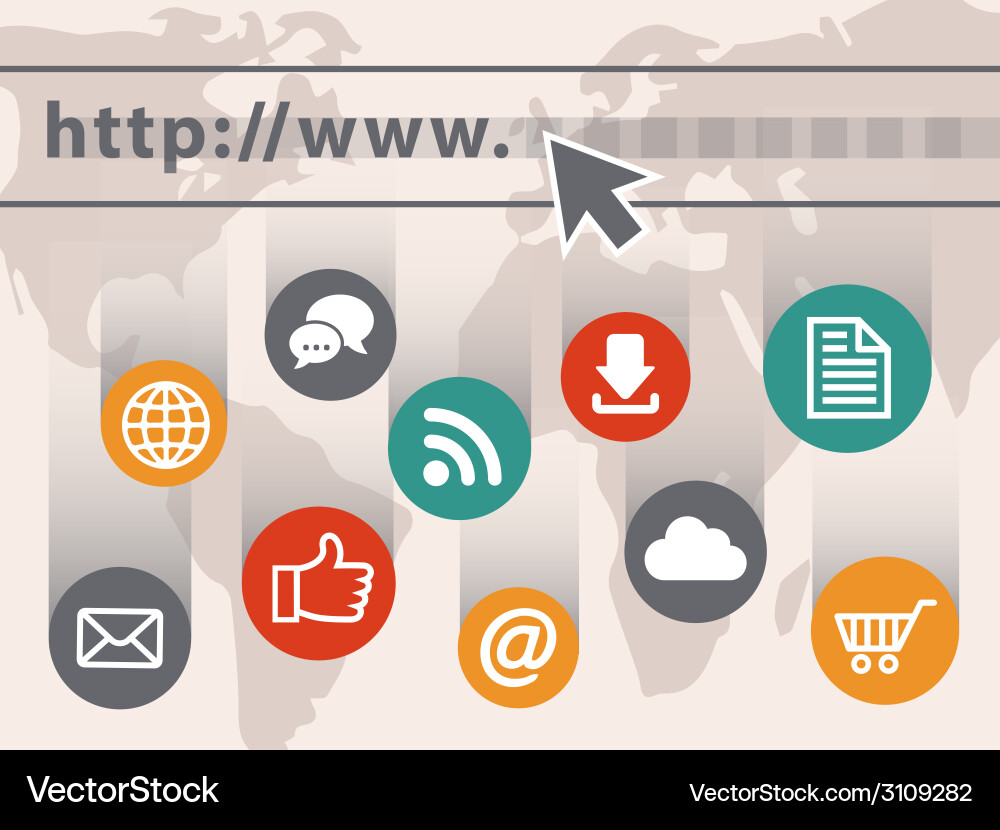 Web Icons Network Connection vector image