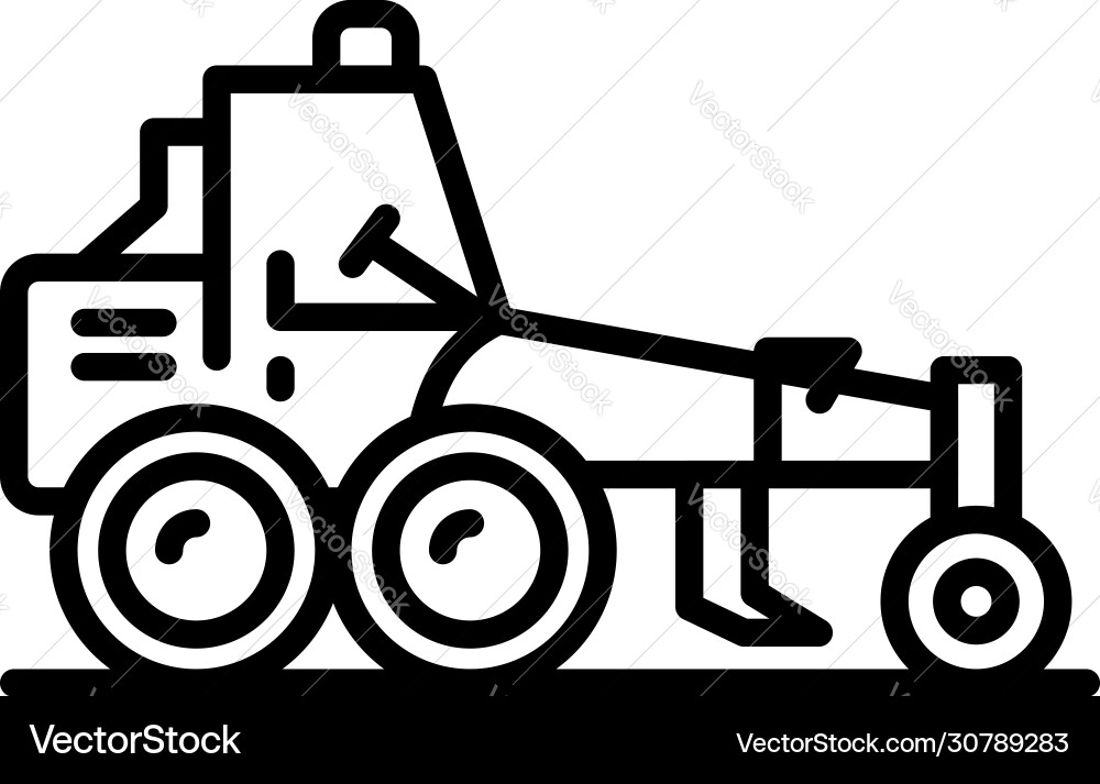 Building grader machine icon outline style Building grader machine icon outline style vector image