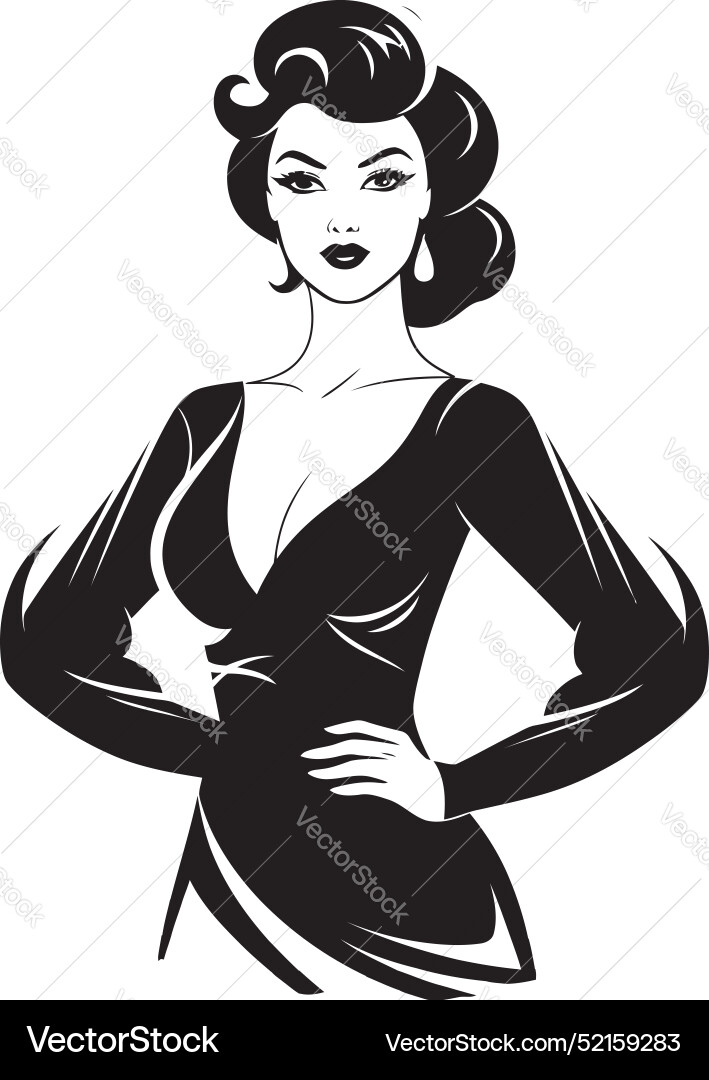 Career chic working woman icon executive elegance Career chic working woman icon executive elegance vector image