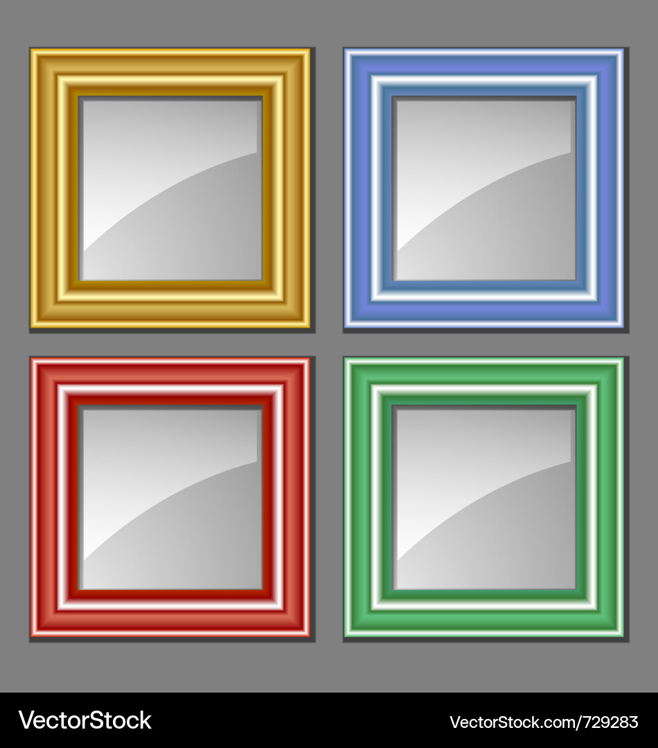 Colorful Frame Collection Vector Image