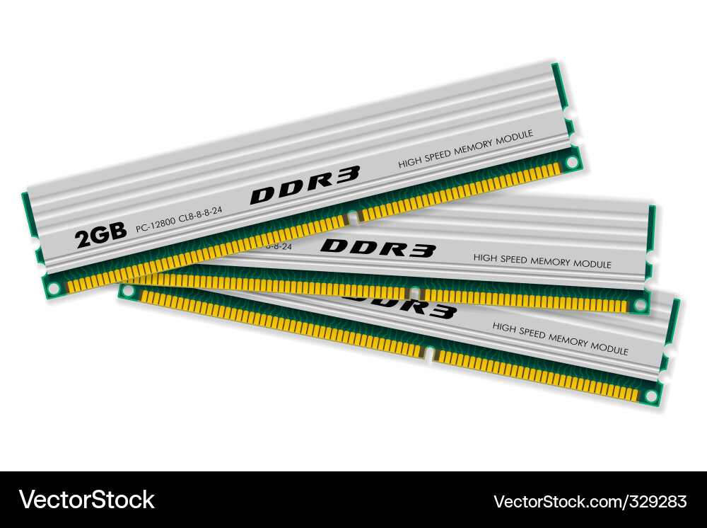 Ddr3 Speichermodule vektorbild