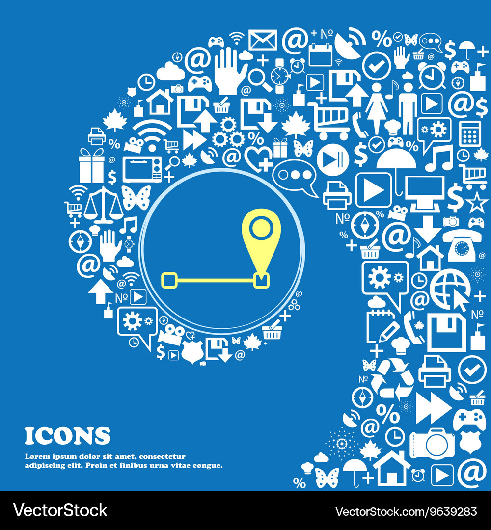 Map pointer icon sign nice set of beautiful icons Vector Image