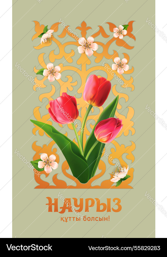 Nauriz greeting card 17 Nauriz greeting card 17 vector image