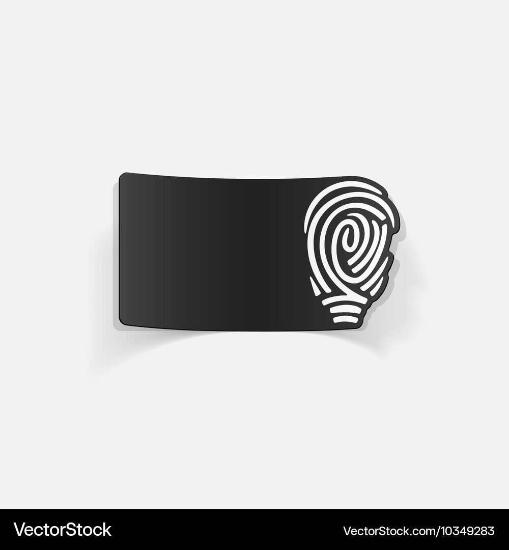 Realistic design element fingerprint Vector Image