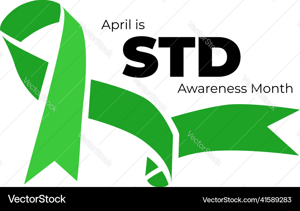 Std awareness month with green Std awareness month with green vector image