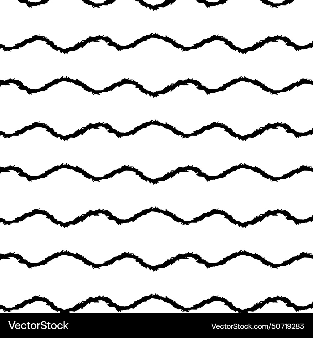 Zig zag seamless pattern in abstract grunge style vector image