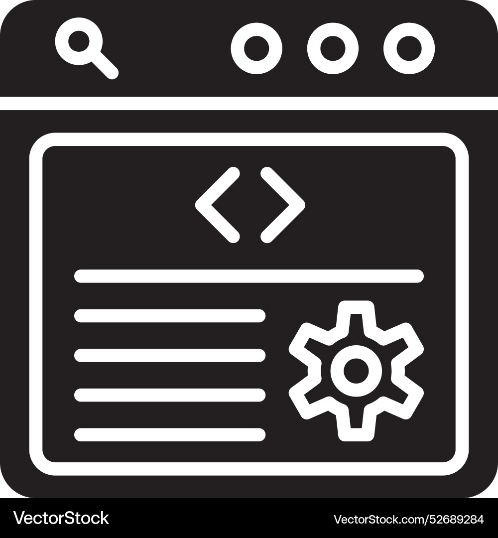 Backend icon Royalty Free Vector Image - VectorStock