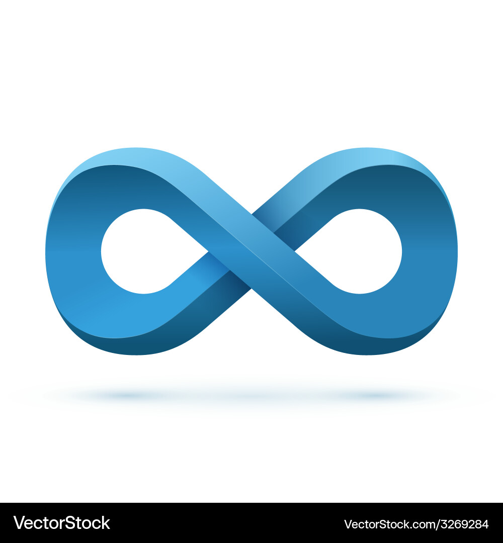 Blue infinity symbol