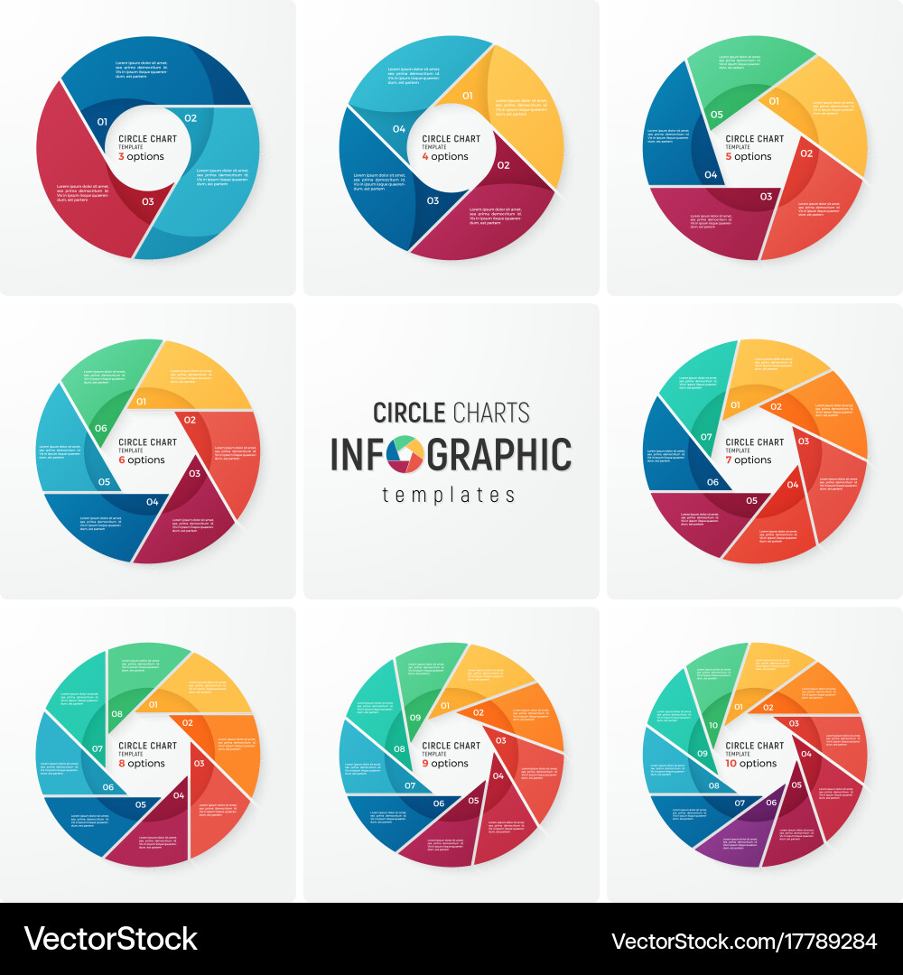 Circle chart infographic templates for data Vector Image