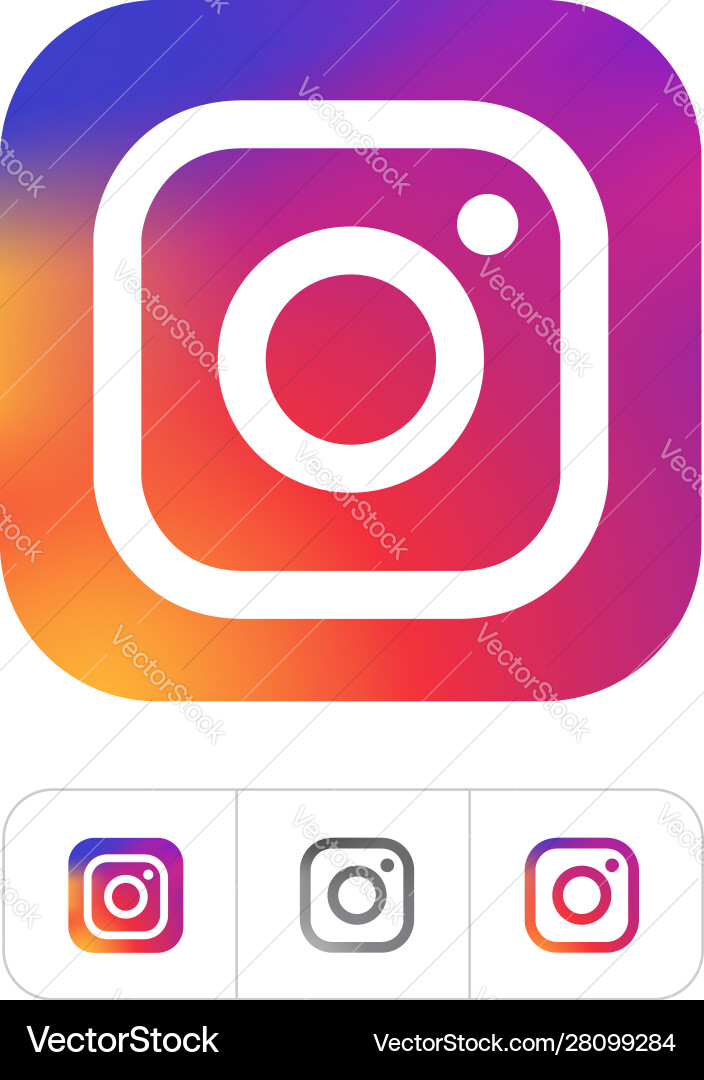 Instagram Logo - Blue Gradient vector image