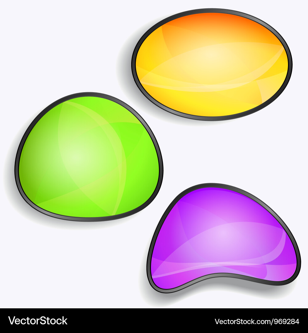 Set of colorful glossy buttons vector image