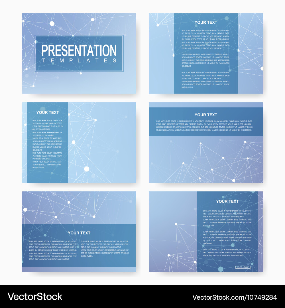 Set of templates for presentation slides vector image