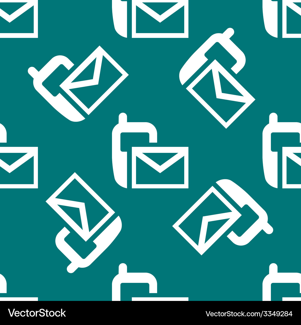Sms web icon flat design seamless pattern Vector Image