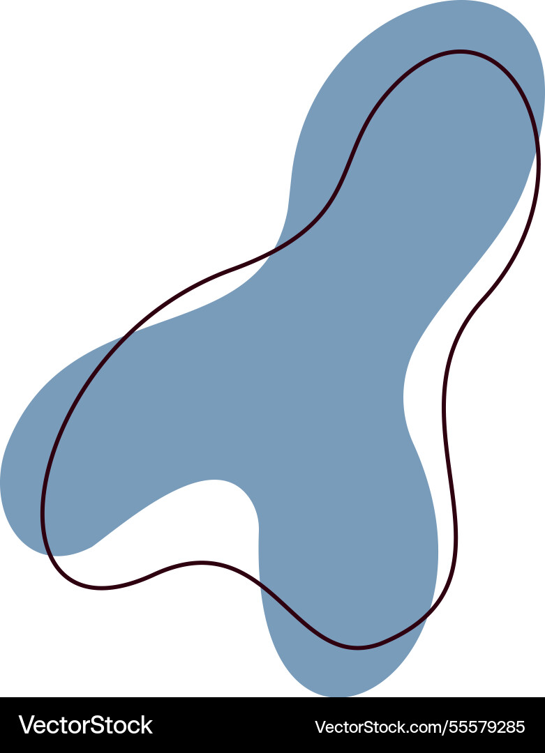 Abstract blue wave blob shape icon Vector Image