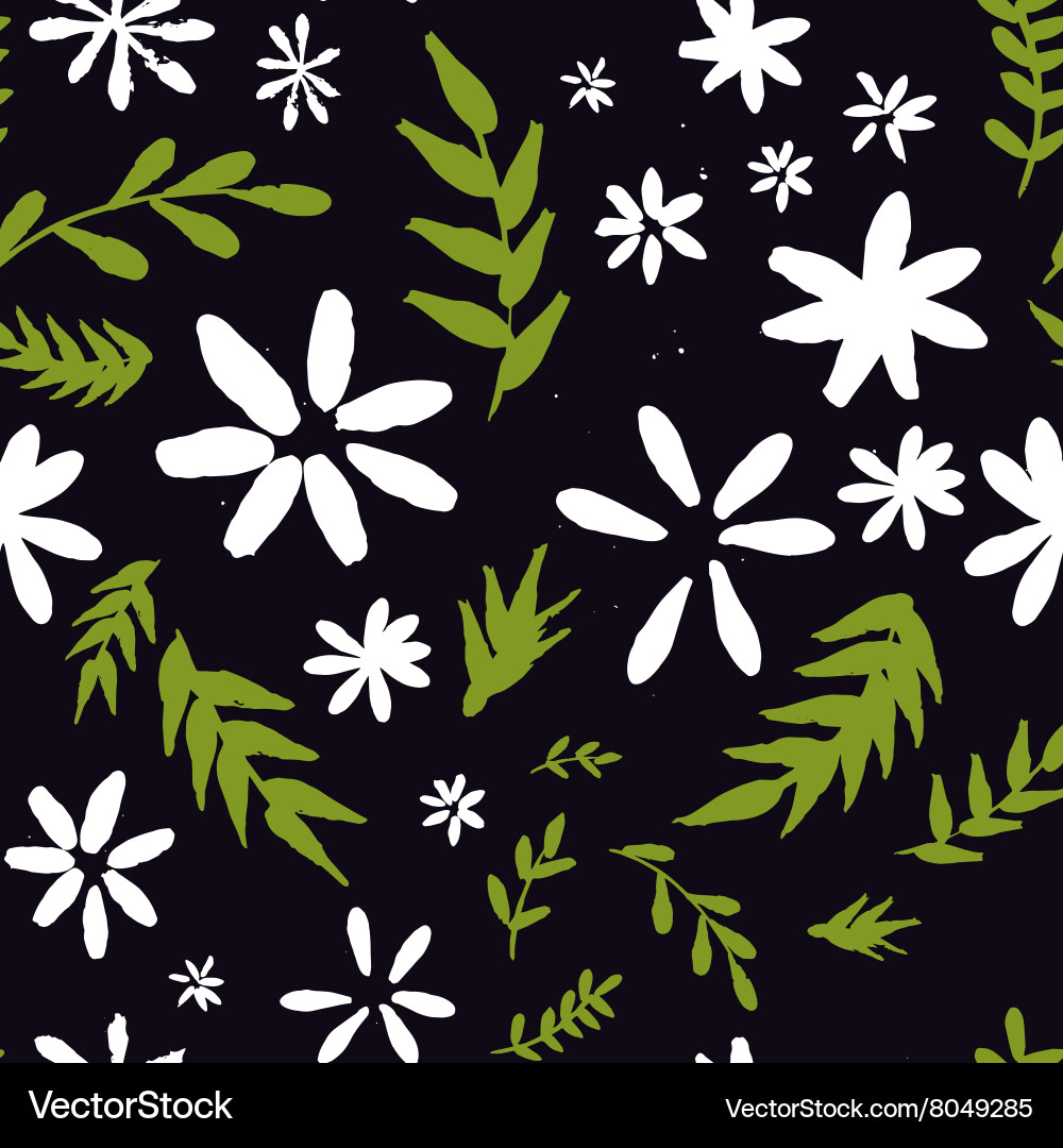 Abstract seamless pattern with flowers Vector Image