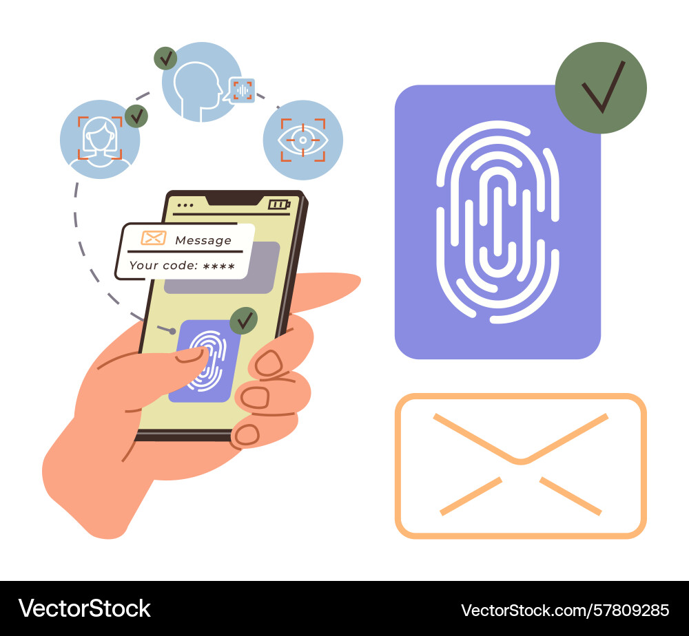 Digital authentication with biometrics and secure vector image