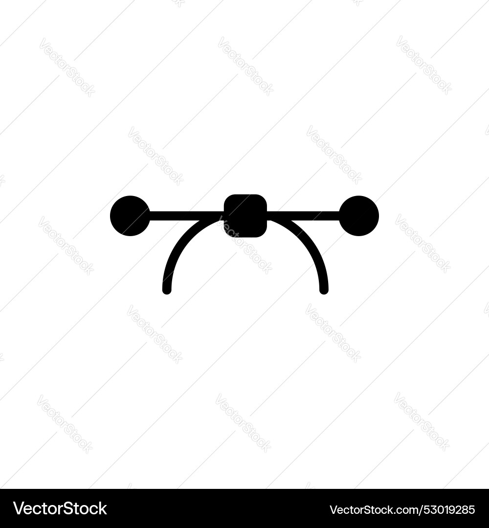 Icon set format editable object symbol anchor Vector Image