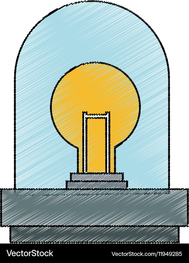 Isolated robot with light bulb design Vector Image