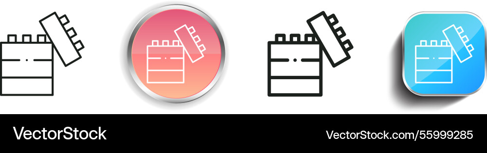 Lego icon thin linear regular and button style vector image