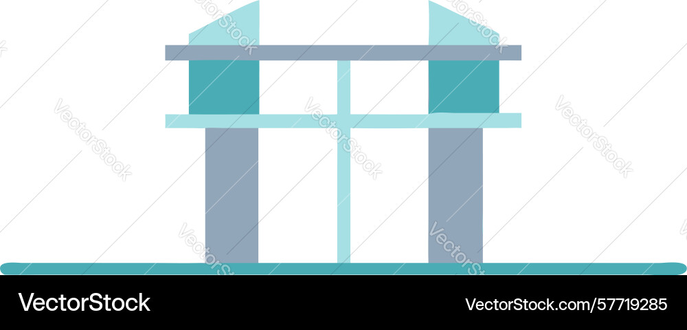 Open structure building abstract design Vector Image
