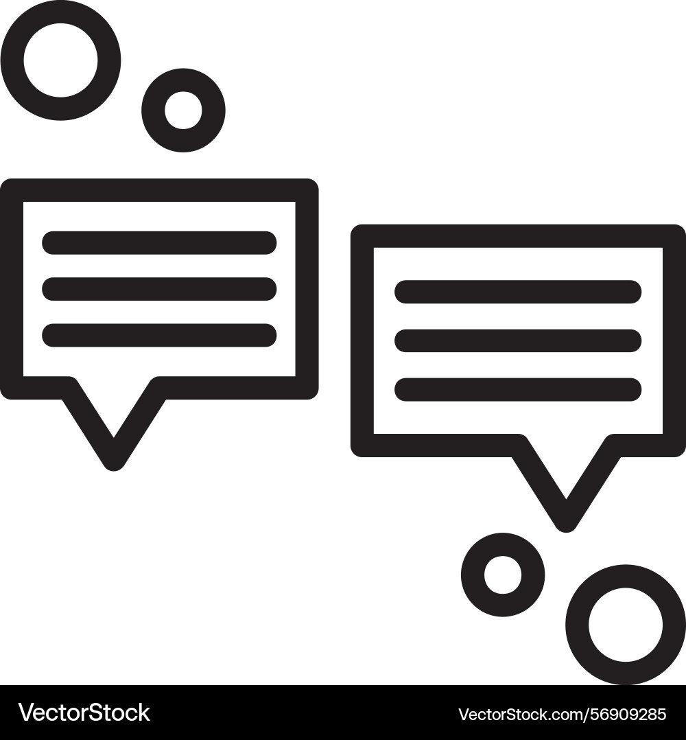 Text message linear style icon design vector image