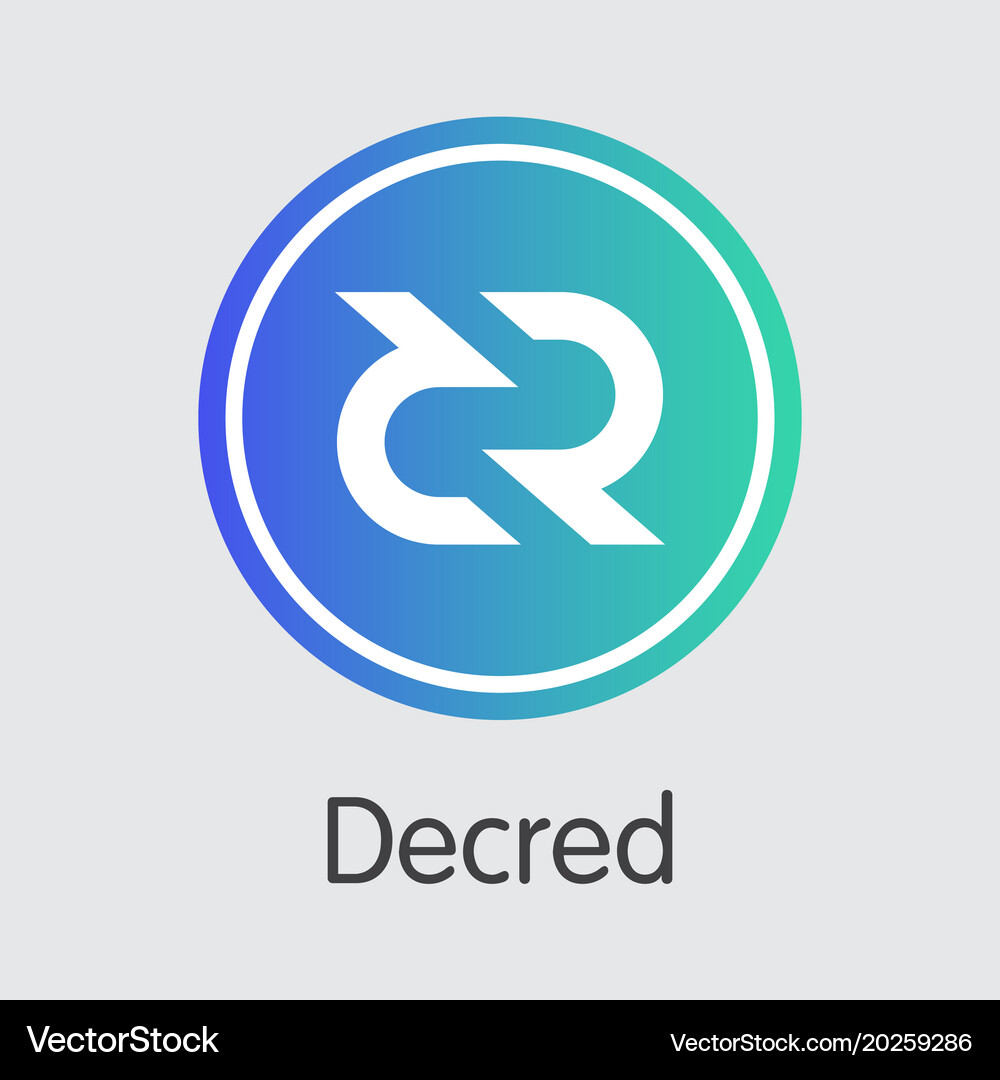 Decred - cryptocurrency logo – Royalty-Free Vector | VectorStock