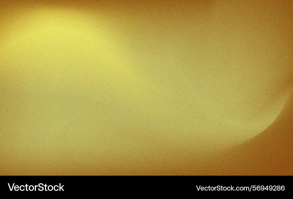 Golden gradient texture background with grainy vector image