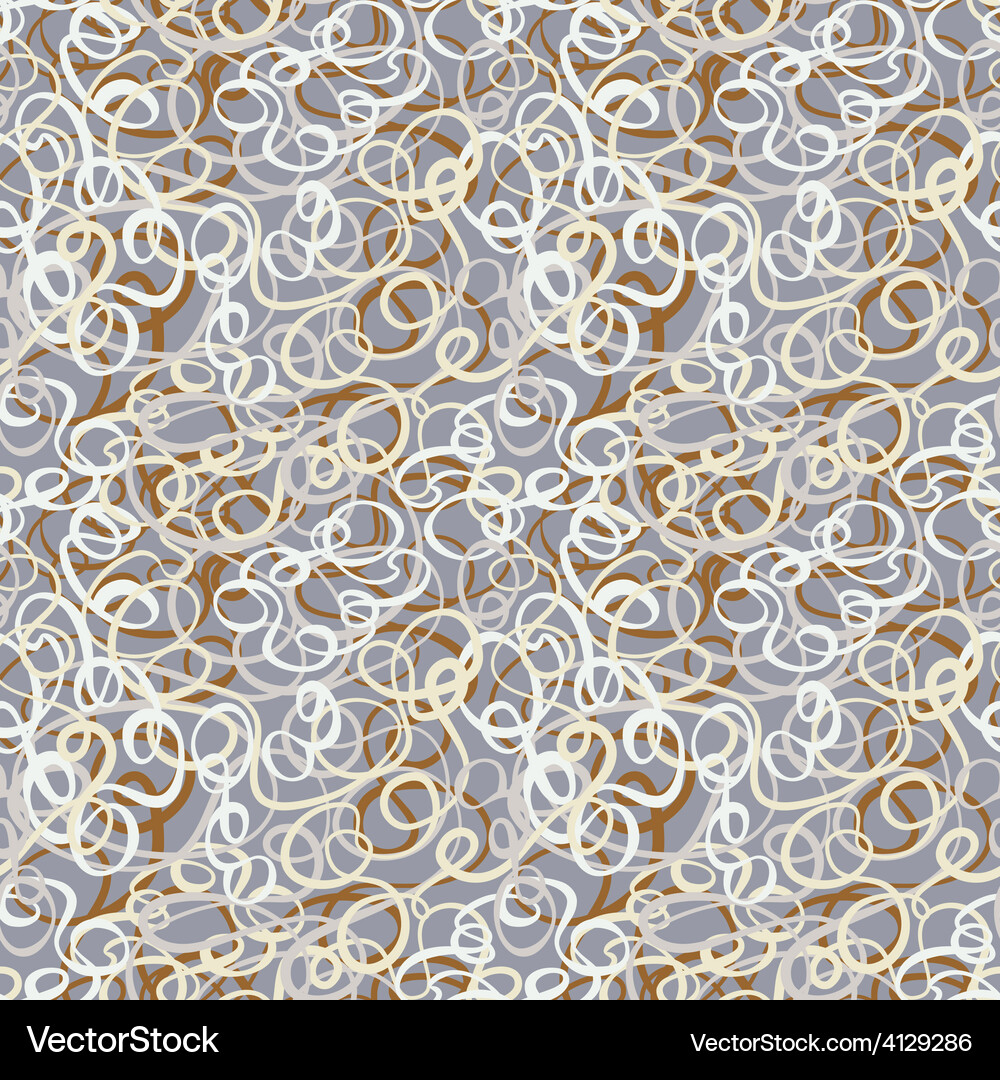 Seamless abstract curly wave pattern Vector Image