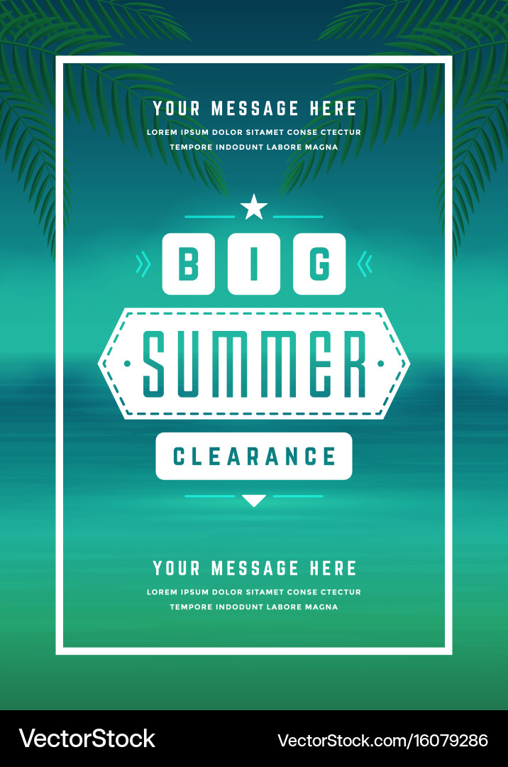 Summer Sale Beach Shopping Banner Vector Image