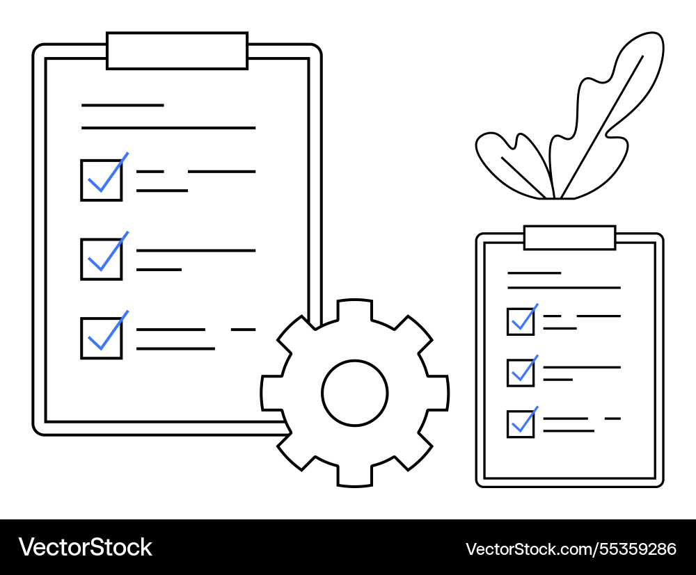 Task management and workflow efficiency Task management and workflow efficiency vector image
