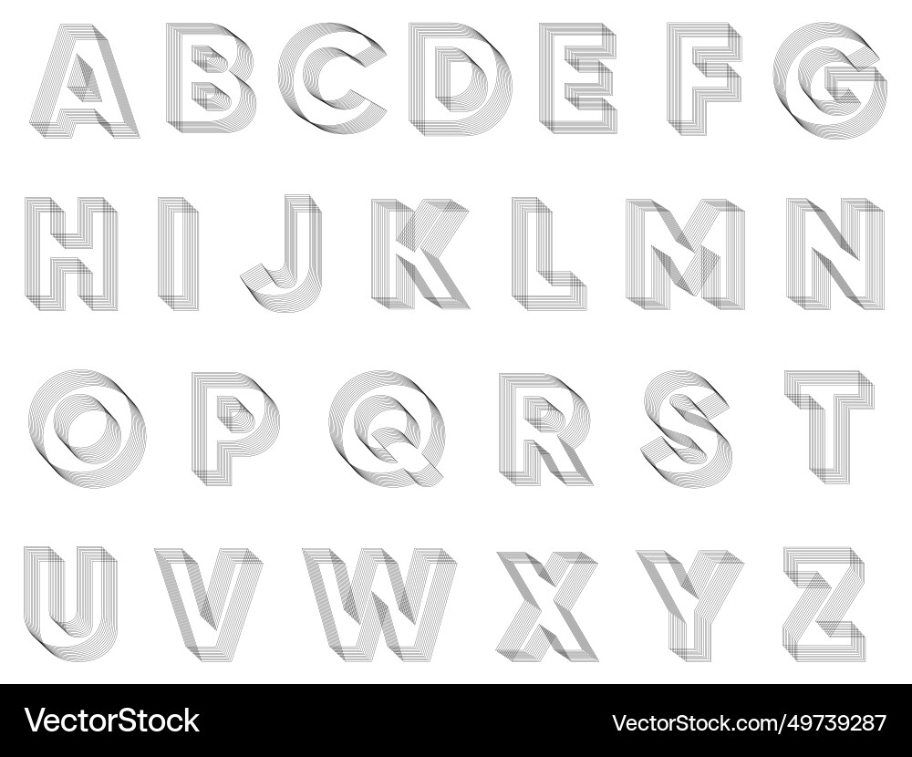 Abstract 3d geometrische alphabet streetwear stile Abstract 3d geometrische alphabet streetwear stile vektorbild
