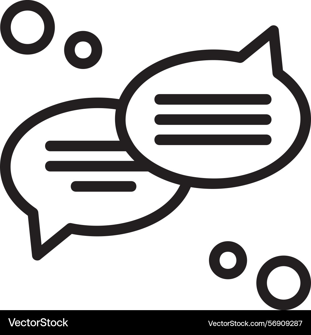 Talk linear style icon design Vector Image