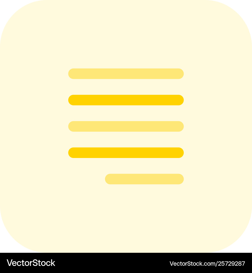 Text Right Alignment vector image