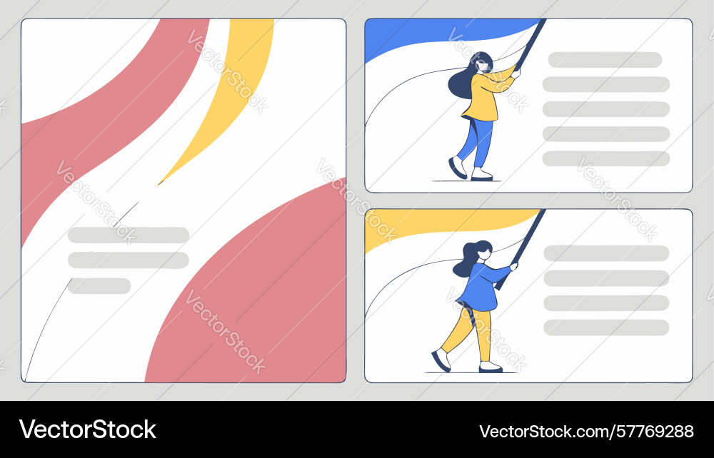 Abstract background with people and text space vector image