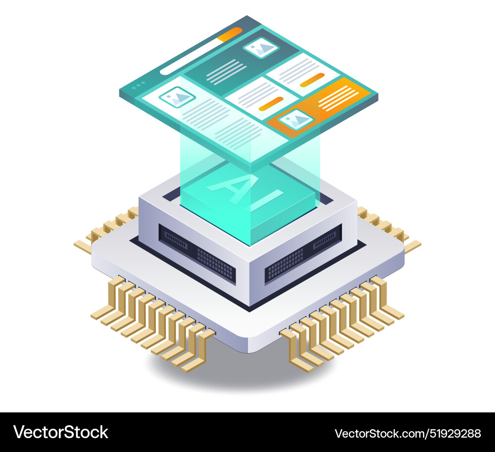Creating intelligent web apps with ai Creating intelligent web apps with ai vector image
