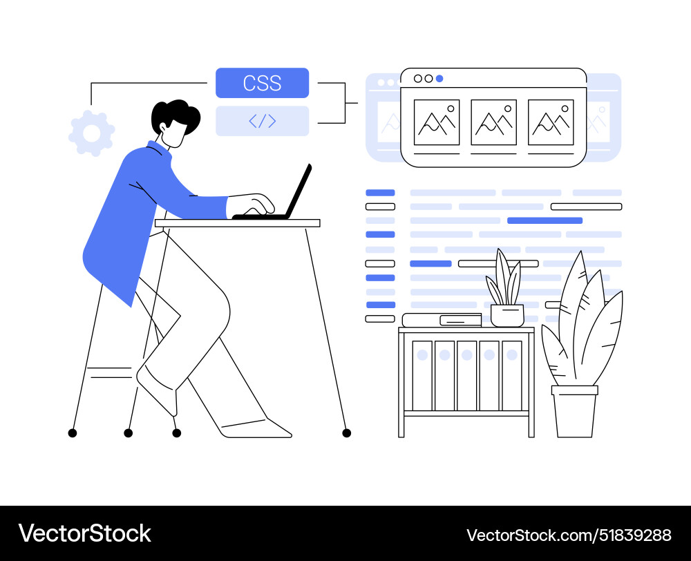 Css code abstract concept Css code abstract concept vector image