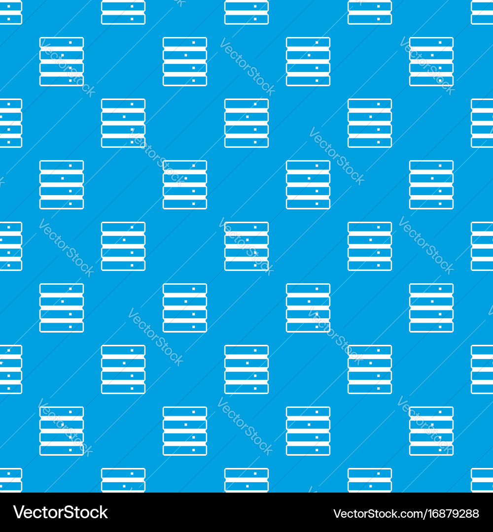 Database pattern seamless blue vector image