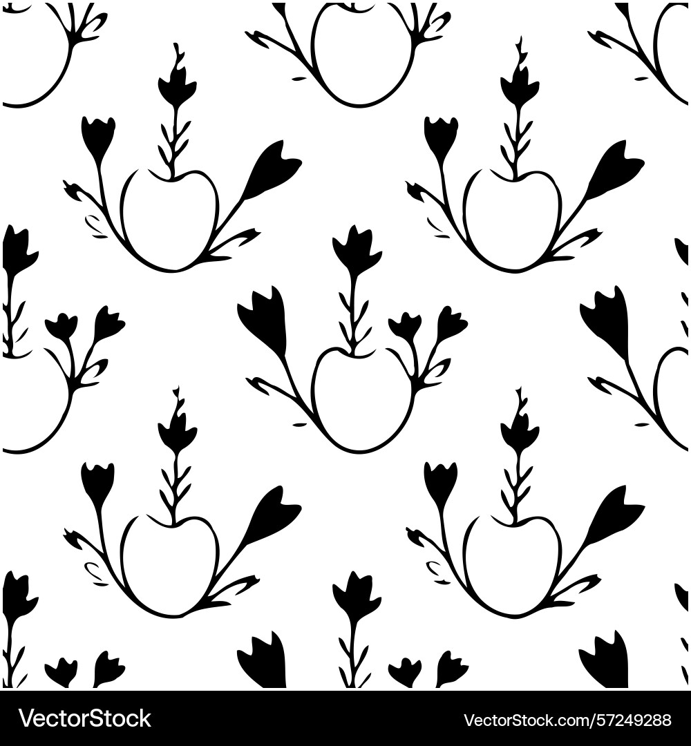 Elegant botanical seamless pattern design Elegant botanical seamless pattern design Vector Image