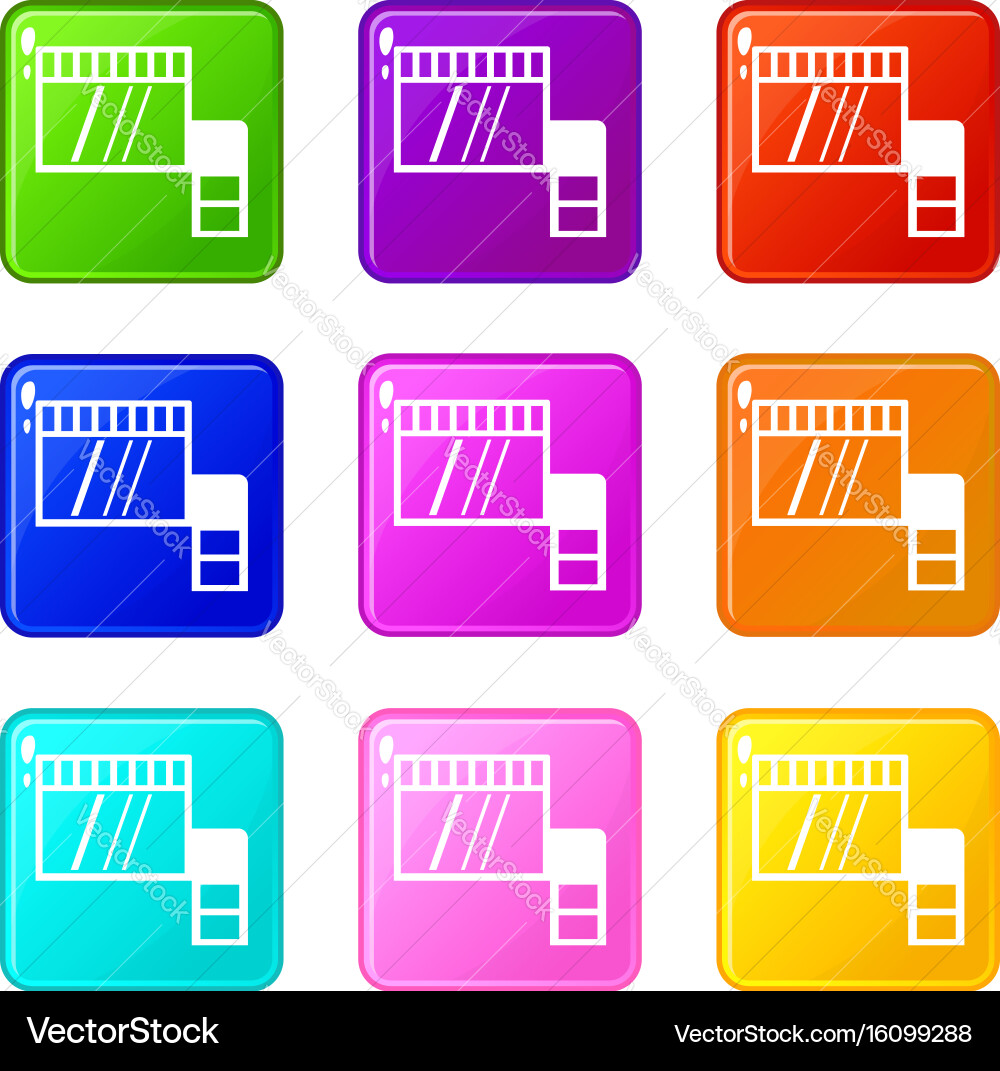 Memory card set 9 Vector Image