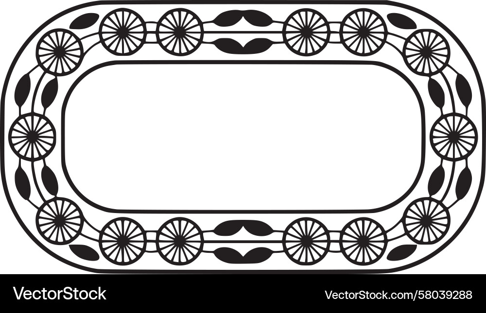Retro Racing Border Pattern Vector Image