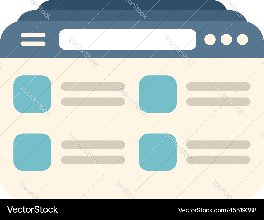 Web customer database icon flat crm data Web customer database icon flat crm data vector image