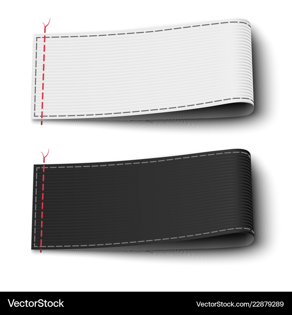 Elegant Fabric Label & Tag Templates Vector Image