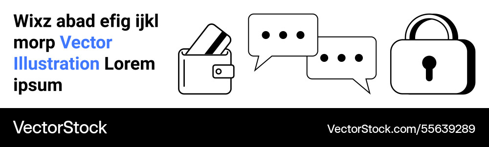 Secure online transactions with wallet chat Secure online transactions with wallet chat vector image