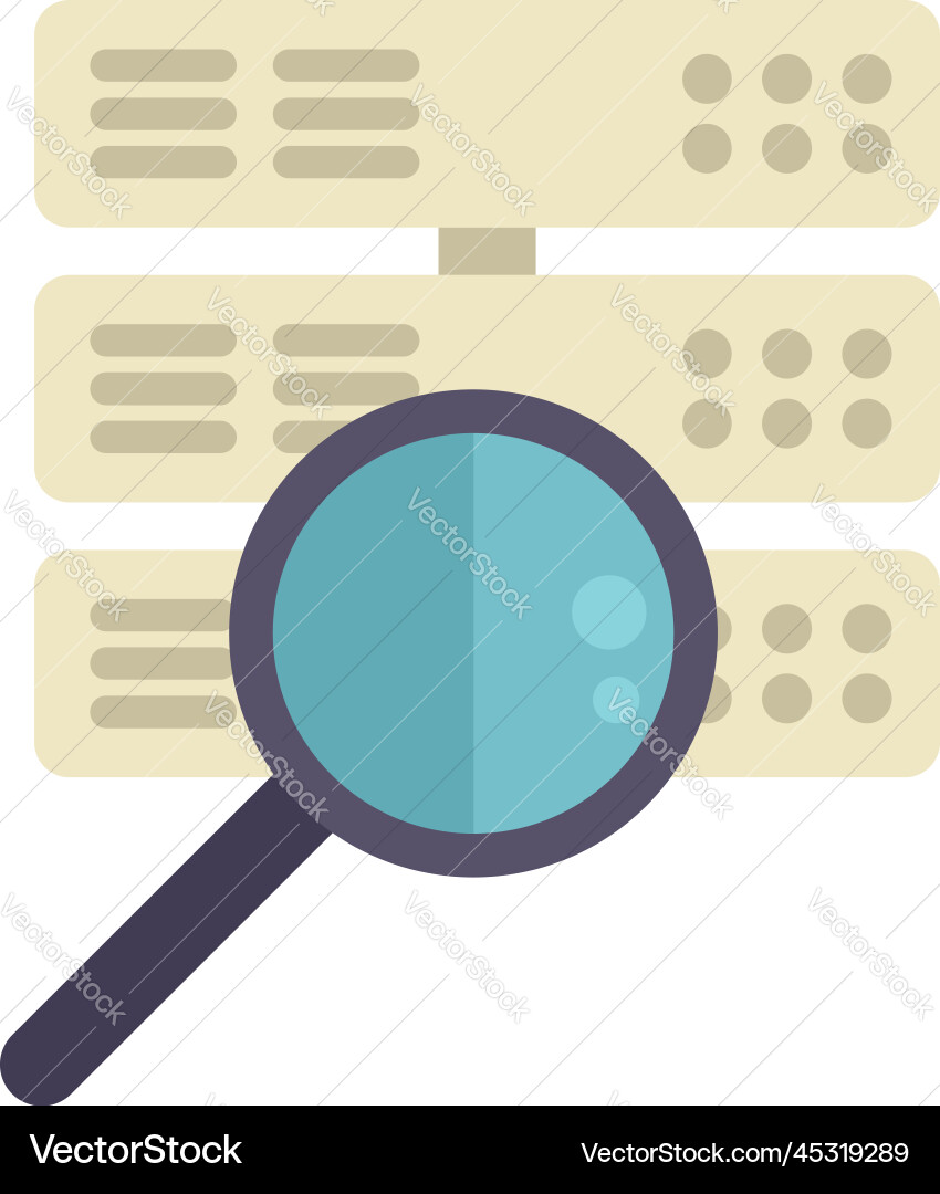 Server database icon flat crm data vector image