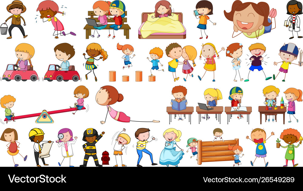 Simple Character Set vector image