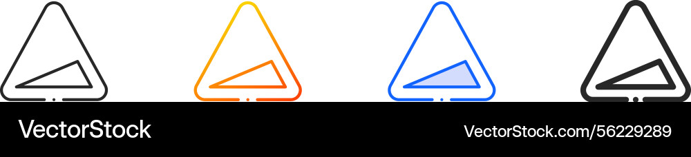Slope iconthin linear gradient blue stroke Slope iconthin linear gradient blue stroke vector image