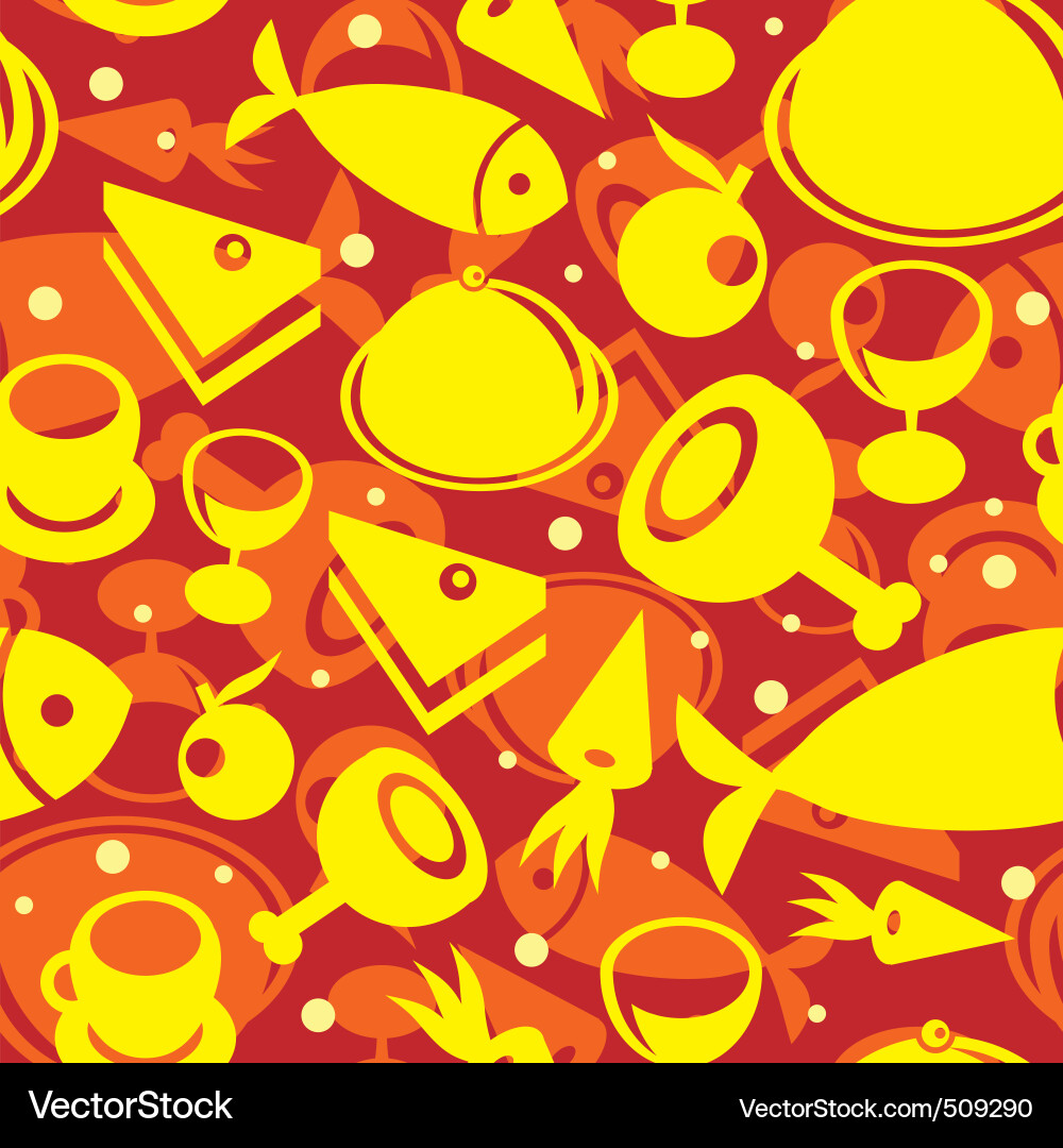 Bright Food Pattern Vector Image