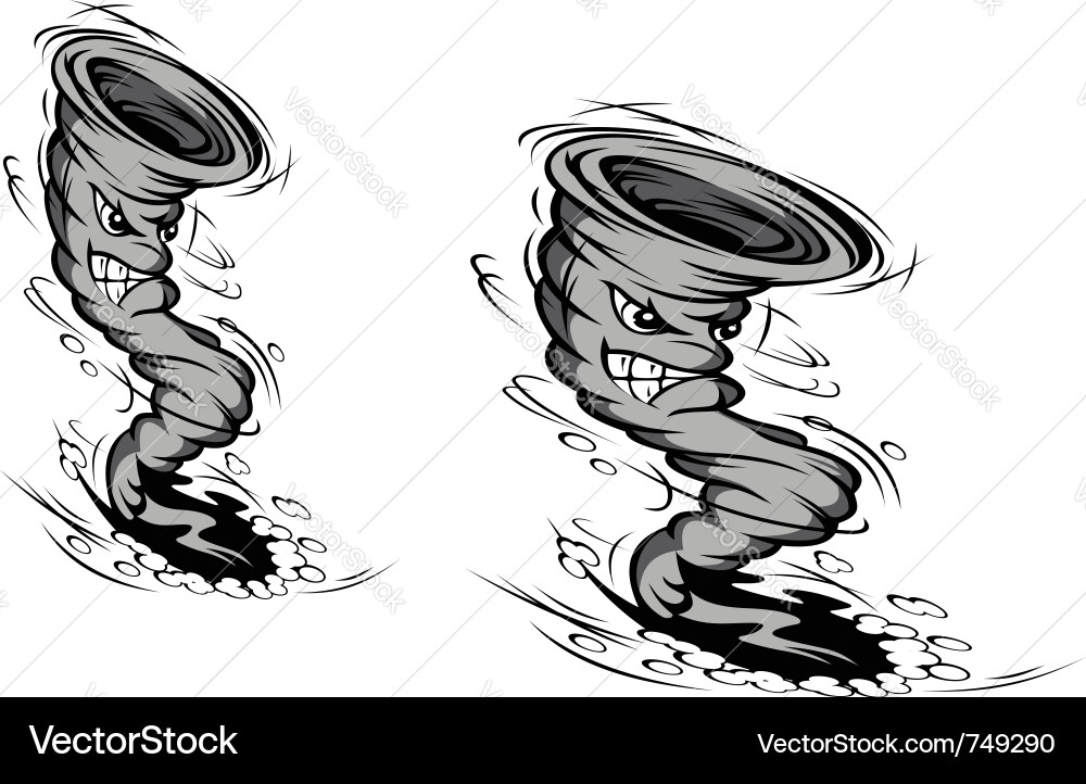 Cartoon Stormy Whirlwind Vektorbild