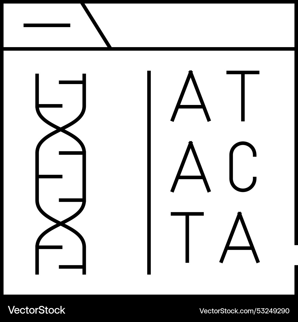Decoding dna code line icon Vector Image